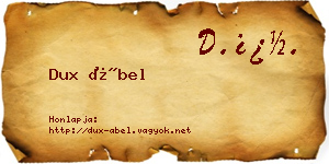 Dux Ábel névjegykártya