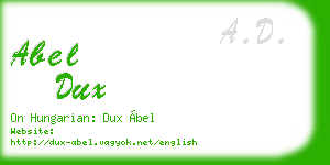 abel dux business card